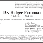 Nachruf Pfr. Dr. Holger Forssman